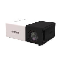 미니 빔프로젝터 캠핑 YG300 Pro LED 미니 프로젝터 1080P HDMI 호환 USB 오디오 휴대용 홈 미디어 비디오, 01 black white_02 미국 플러그