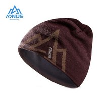 AONIJIE-겨울 니트 모자 스노우 보드 겨울용 방풍 두껍고 따뜻한 러닝 야외 스포츠 스키 러닝 캡, M31 Wine Red