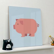 꾸밈 ca049-아크릴액자꿀꿀돼지 액자, 2타입-멧돼지