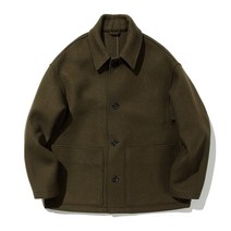 638334 커버낫 오버핏 울 자켓 카키올리브