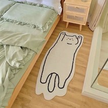고양이 러그 매트 디자인 노르딕 미니멀 만화 침대 아래 카펫 방 카펫 침실 침대 옆