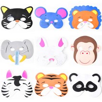 토끼가면 용품 공연 호랑이가면 사자가면 원숭이가면 동물가면 연극 파티 스펀지가면 학예회, 스펀지동물가면(생쥐), 스펀지동물가면(생쥐)