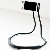 침대에서 휴대폰 누워서공부 목 거치대 스마트폰 아이폰 태블릿 핸드폰 자바라 셀카봉 스탠드, 고급형 화이트