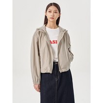 밑단 스트링 후드 점퍼 베이지 (323339LY2A)