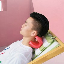바른자세 스트레칭 목견인기(레드) 경추 거북목관리