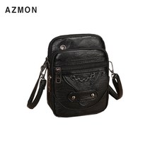 AZMON 심플 모던 가죽 미니 크로스백 지갑 화장품 폰가방 외출용 작은가방