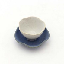 달소금 핸드메이드 도자기 무광 꽃잎 찻잔세트-스틸블루SET, 스틸블루SET