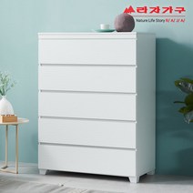 라자가구 위드 플루 900 5단 서랍장 ir038, 화이트