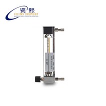 유량계 플로우메타 10-100ml/min 측정 범위 유리 소재 및 4% 정확도 유량계 가스 천연 로타 미터, 한개옵션0