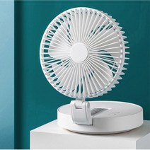 여름캠핑 야외용 접이식 휴대용선풍기, 폴딩 자동회전선풍기(F100)화이트