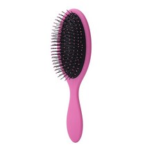 포마드빗 매직 핸들 Detangling 빗 샤워 헤어 브러시 에어백 패들 마사지, 01 분홍색