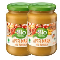 디엠바이오 dmBio apple jam with apricot 독일 살구를 곁들인 사과잼 360g, 2팩