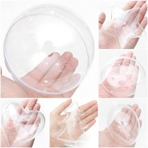 아크릴 플라스틱 별 츄리 원 하트 투명공, 01 투명공 원  7cm 5set