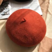 베레모자 여성 겨울 가을 트렌드 단아한 어텀 무드 양털 코트 화가 꽃봉오리 얼굴이 작아 보인다, 고퀄 (54 -58cm )조절가능, 카라멜 색 주 팔다