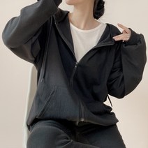 작은방 BCH 기본 무지 박시 후드 집업 5컬러