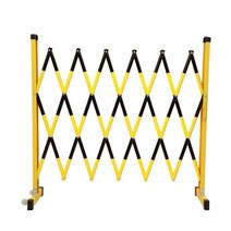 자바라 펜스 공사장 바리케이트 휀스 도로 진입 차단, 높이 1.2x3.5미터 노란색과 검은색