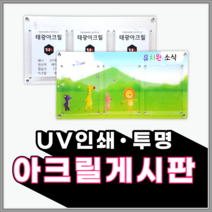 태광아크릴 A4 투명 컬러 아크릴 게시판(3타입), (후면)아크릴_디자인