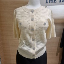 더아이잗뉴욕 더아이잗 라운드넥 펀칭반팔가디건 IN3N1CD80