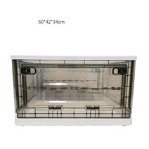 강아지 산소방 산소발생기 케이지 편안한 애완 동물 케어 룸 통기성 강아지 산소 케이지 휴대용 개 분무 상, 06 gray 60x42x34cm