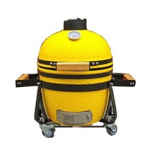 14 인치 에그 모양 바베큐 카마도 미니 숯불 그릴 휴대용 야외 캠핑 바베큐 스토브, [01] YELLOW