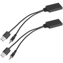 2X 자동차 무선 블루투스 모듈 음악 어댑터 보조 수신기 Aux 오디오 USB 3.5Mm 소켓 BMW 호환 E90 E91 E92 E93
