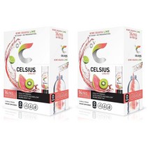 CELSIUS 셀시어스 키위 구아바 피트니스 에너지 파우더 14스틱 2팩, 1개