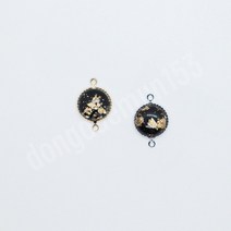동대문153 [DPC-0060] 블랙 금조각 원형 참 장식(양고리)