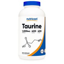 Nutricost 뉴트리코스트 Taurine 1000mg 타우린 400정, 1개
