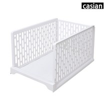 포스아트 슬라이딩 서랍장 선반 CN 플라스틱 적층식 보관함, 중(화이트) 높음