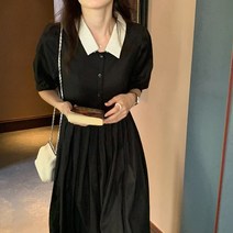 쁘아 봄 여름 결혼식 하객 카라 플리츠 린넨 원피스 오피스룩 돌잔치엄마 피로연 상견례 아나운서 30대 40대여름원피스 66사이즈쇼핑몰 르뚜앙
