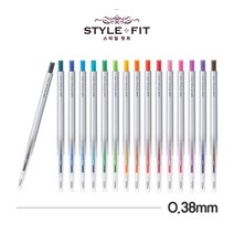 유니 스타일핏 단색 스타일 0.38mm (UMN-139-38), 라임그린, 1개