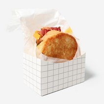 더팩컴퍼니 체크 햄버거 토스트 종이트레이 100개 1000개, 1세트