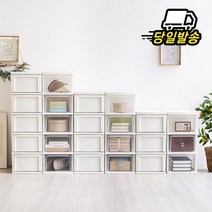 슬림 플라스틱 서랍장 3단4단5단 밀렌키 시리즈 S, 4단, 불투명