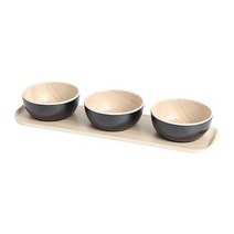 일음쇼핑^^*m지코멜라민 블랙우드 다용도볼 SET 음식볼 우드볼 원목볼 나무그릇 디저트볼 도그릇 도볼 나무볼일medi^*^, ab*^^선택없는