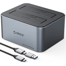 오리코 USB3.2 10Gbps C타입 5베이 HDD SSD 클론 도킹스테이션 6656C3-C, 2베이-(6626C3)