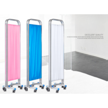 스테인레스 병원 가림막 칸막이 파티션 천 커튼 휠 이동식 접이식, E