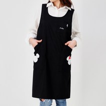 SNC/디즈니 성인 크로스 앞치마[미키], 블랙, 1개