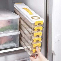 폭좁은 정리함 냉장고 밀폐용기 냉동 만두 투명 박스 보관 상자 음식 보관함 틈새 수납 정리함, B. 3단, 1개