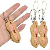 콩나물재배기bean sprout cultivator Fidget Toys 감압 Edamame 성인 완구 Pop Squishy Squeeze 땅콩 콩 Ke, 01 3 Pcs peanut