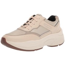Rockport 여성용 Prowalker 레이스업 스니커즈 중성 가죽/직물 에코 7 Wide, Neutral Leather/Textile Eco, 5 Wide