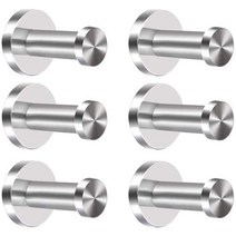 6Pcs 벽 걸이 스테인리스 걸이 문 외투 걸이 목욕 가운 수건 걸이 알루미늄 문 걸이 각자 벽 문 Hange 부대 선반 공구