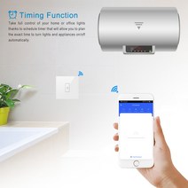 아파트화목난로 가정용 실내 20A 4400W 와이파이 스마트 스위치 보일러 온수기 오븐 전기 벽난로 앱 원격 제어 타이머 음성 명령, [01] EU 표준