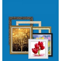 보석자수나라 중대형 보석십자수액자 주문제작 비규격 액자 26종류, 22번(심플화이트), 40x70cm, 가로형