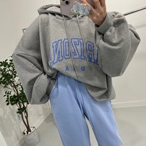 아리조나 레터링 오버핏 후드티