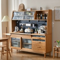 주방선반 수납장 싱크대하부장 800 1000 주방 사이드 보드 나무 캐비닛 콘솔 보관 서랍 유리 디스플레이 악센트 로커 가정용 가구, 1.120X45X175cm