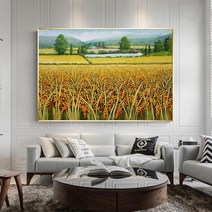 (해외) 돈을부르는 밀밭 풍년 가을풍경 재물운 보석십자수diy, 50x40cm 1개, 가을