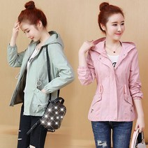 사사로이 여성 사파리 야상 점퍼 아우터 상의 후드 캐주얼 패션 봄 가을 스타일 여자사파리