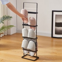 슬리퍼거치대 실내화걸이 현관 거치대 슈즈렉 슬리퍼 정리 신발 수납, 1개, 4단 양면 화이트