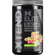 단백질 xtend 엘리트 bcaa 분말 사워 거미 | 아미노산과 무설탕 운동 후 근육, 신 젤리, 20인분(1팩)