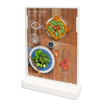 아크릴 메뉴판 T형 L형 게시판 인쇄물 꽂이, 05.CNM6262W_A6 T형 화이트